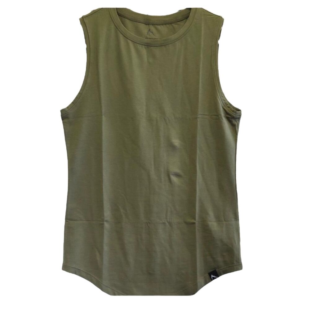 Rokwolf Women’s Pima Cotton Modal Lounge Escape Tank Shirt Olive Size Large